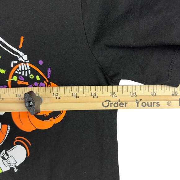 Wonder Nation Halloween Skeleton Skater Tee Youth L (10-12) Black Short Sleeve - Picture 5 of 6